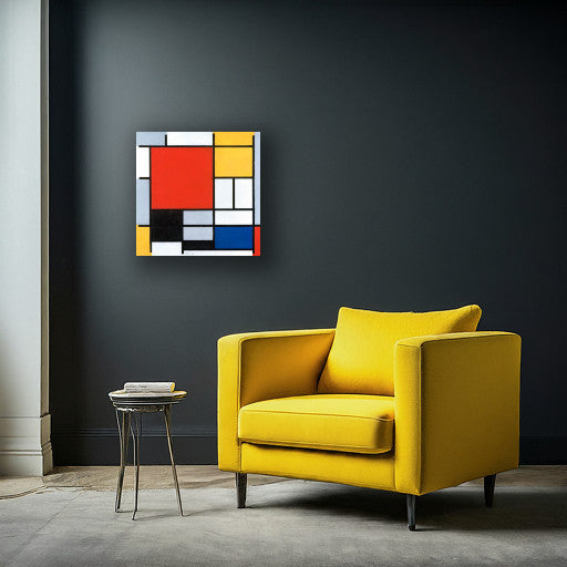 Composition with Large Red Plane, Yellow, Black, Grey and Blue