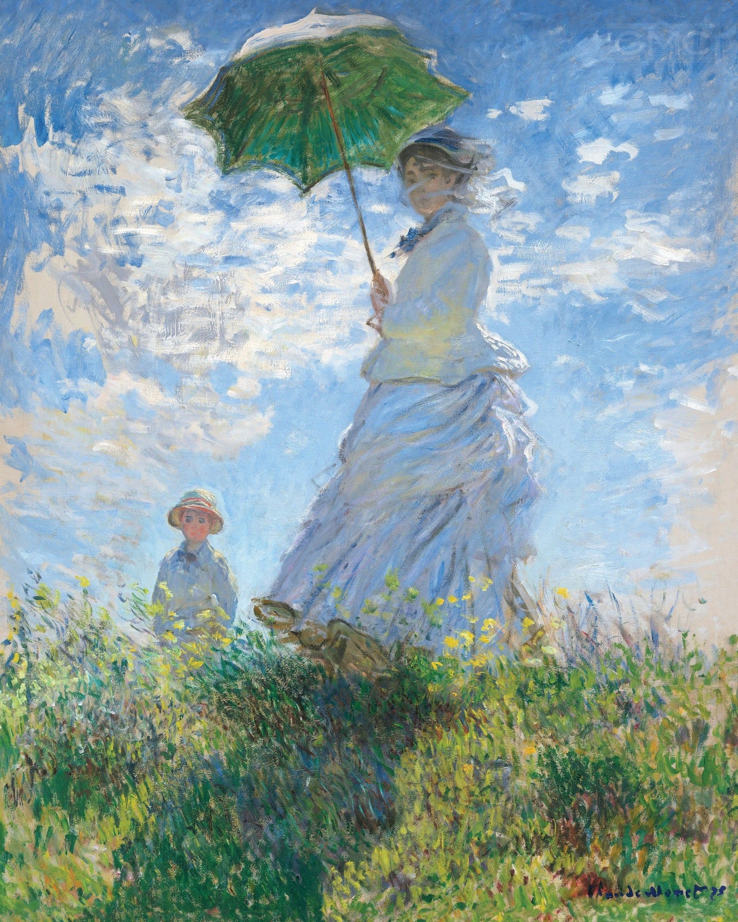 Woman with a Parasol – Madame Monet and Her Son